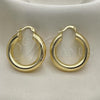 Oro Laminado Medium Hoop, Gold Filled Style Hollow Design, Polished, Golden Finish, 02.170.0088.30