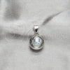 Sterling Silver Fancy Pendant, Ball Design, Polished, Silver Finish, 05.409.0001