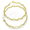 Oro Laminado Large Hoop, Gold Filled Style Diamond Cutting Finish, Golden Finish, 02.168.0049.55