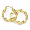 Oro Laminado Medium Hoop, Gold Filled Style Polished, Golden Finish, 02.170.0207.1.30