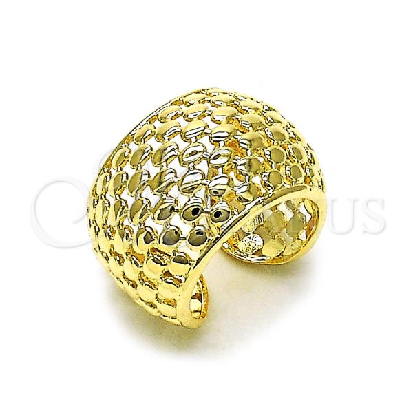 Oro Laminado Elegant Ring, Gold Filled Style Filigree Design, Polished, Golden Finish, 01.428.0007