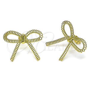 Gold Filled Ring — Stud Earring Bow Design Polished 02. — main product view — SKU 155362 | Oro Laminado anillo — Stud Earring Bow diseño pulido 02. — SKU 155362
