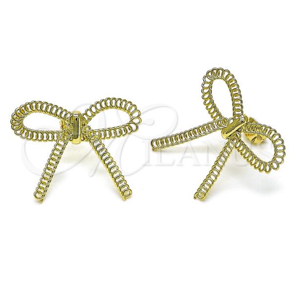 Gold Filled Ring — Stud Earring Bow Design Polished 02. — main product view — SKU 155362 | Oro Laminado anillo — Stud Earring Bow diseño pulido 02. — SKU 155362