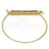 Gold Tone Individual Bangle, with Coffee Opal, Polished, Golden Finish, 07.263.0001.1.04.GT (01 MM Thickness, Size 4 - 2.25 Diameter)