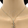 Oro Laminado Fancy Pendant, Gold Filled Style Anchor and Twist Design, Polished, Golden Finish, 5.182.042