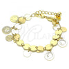 Oro Laminado Charm Bracelet, Gold Filled Style Polished, Golden Finish, 03.331.0211.08