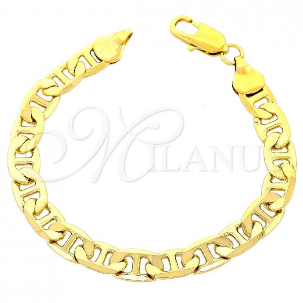 Oro Laminado Basic Bracelet, Gold Filled Style Mariner Design, Polished, Golden Finish, 5.222.022.08