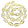 Oro Laminado Basic Necklace, Gold Filled Style Puff Mariner Design, Polished, Golden Finish, 04.326.0003.16