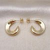 Oro Laminado Small Hoop, Gold Filled Style Chunky Design, Polished, Golden Finish, 02.156.0676.20