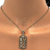 Oro Laminado Religious Pendant, Gold Filled Style Owl and Little Boy Design, with White Cubic Zirconia, Polished, Golden Finish, 05.253.0006