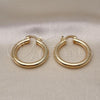 Oro Laminado Medium Hoop, Gold Filled Style Hollow Design, Polished, Golden Finish, 5.136.005.30