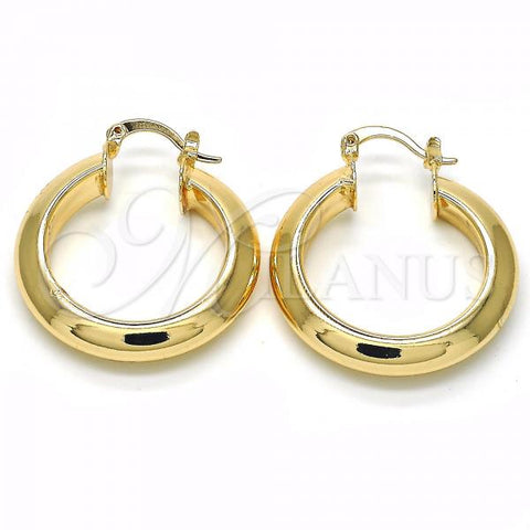 Oro Laminado Medium Hoop, Gold Filled Style Polished, Golden Finish, 02.261.0050.30