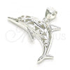 Sterling Silver Fancy Pendant, Dolphin Design, Polished,, 05.398.0045