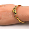 Oro Laminado Individual Bangle, Gold Filled Style Dolphin Design, Polished, Golden Finish, 07.192.0020.1.04 (05 MM Thickness, Size 4 - 2.25 Diameter)