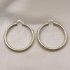 Oro Laminado Large Hoop, Gold Filled Style Hollow Design, Diamond Cutting Finish, Golden Finish, 02.170.0310.60
