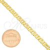 Oro Laminado Basic Necklace, Gold Filled Style Mariner Design, Polished, Golden Finish, 5.222.022.28