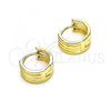 Oro Laminado Huggie Hoop, Gold Filled Style Polished, Golden Finish, 02.213.0475.12