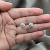 Sterling Silver Stud Earring, Polished, Silver Finish, 02.409.0026