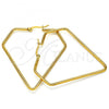 Stainless Steel Large Hoop, Polished, Golden Finish, 02.356.0003.1.50