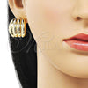 Oro Laminado Stud Earring, Gold Filled Style Polished, Golden Finish, 02.213.0661