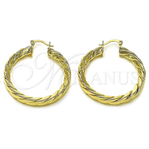 Oro Laminado Medium Hoop, Gold Filled Style Polished, Golden Finish, 02.170.0487.40