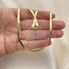 Oro Laminado Basic Necklace, Gold Filled Style Polished, Golden Finish, 04.02.0012.20