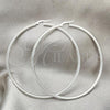 Sterling Silver Large Hoop, Hollow Design, Polished, Silver Finish, 02.389.0185.70