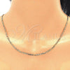 Oro Laminado Basic Necklace, Gold Filled Style Figaro Design, Polished, Golden Finish, 04.32.0017.22