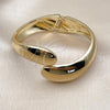 Oro Laminado Individual Bangle, Gold Filled Style Teardrop Design, Polished, Golden Finish, 07.215.0009.05
