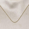 Oro Laminado Basic Necklace, Gold Filled Style Ball Design, Diamond Cutting Finish, Golden Finish, 04.341.0127.20