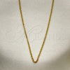 Oro Laminado Basic Necklace, Gold Filled Style Singapore Design, Golden Finish, 04.09.0174.18