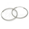 Sterling Silver Medium Hoop, Diamond Cutting Finish, Rhodium Finish, 02.285.0001.35