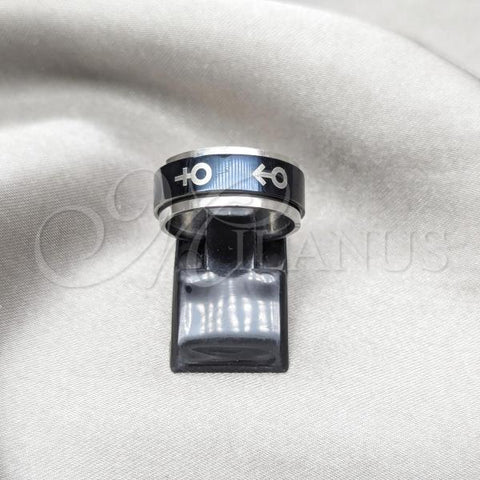 Stainless Steel Mens Ring, Arrow Design, Polished, Steel Finish, 01.63.0614.05