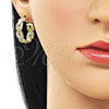 Oro Laminado Small Hoop, Gold Filled Style Polished, Tricolor, 02.213.0829.25