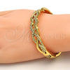 Gold Tone Individual Bangle, with White Crystal, Polished, Golden Finish, 07.252.0020.05.GT (05 MM Thickness, Size 5 - 2.50 Diameter)