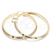 Oro Laminado Extra Large Hoop, Gold Filled Style Hollow Design, Polished, Golden Finish, 02.261.0050.70