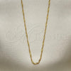 Oro Laminado Basic Necklace, Gold Filled Style Singapore Design, Polished, Golden Finish, 04.65.0184.18