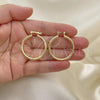 Oro Laminado Small Hoop, Gold Filled Style Polished, Golden Finish, 02.58.0021.30