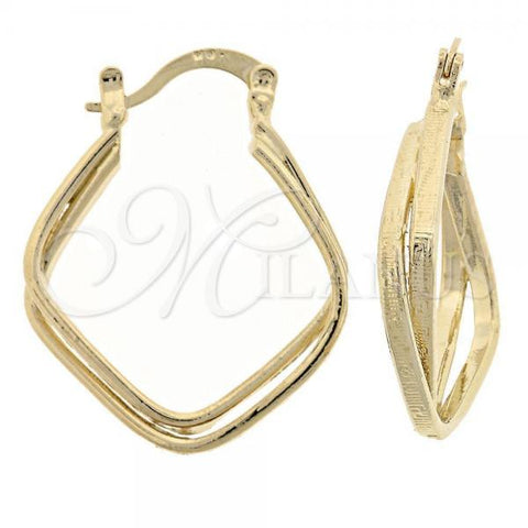 Oro Laminado Small Hoop, Gold Filled Style Diamond Cutting Finish, Golden Finish, 5.159.010
