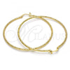 Oro Laminado Large Hoop, Gold Filled Style Diamond Cutting Finish, Golden Finish, 02.168.0039.60