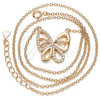 Sterling Silver Pendant Necklace, Butterfly Design, with White Cubic Zirconia, Polished, Rose Gold Finish, 04.336.0044.1.16