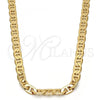 Gold Tone Basic Necklace, Mariner Design, Polished, Golden Finish, 04.242.0032.30GT