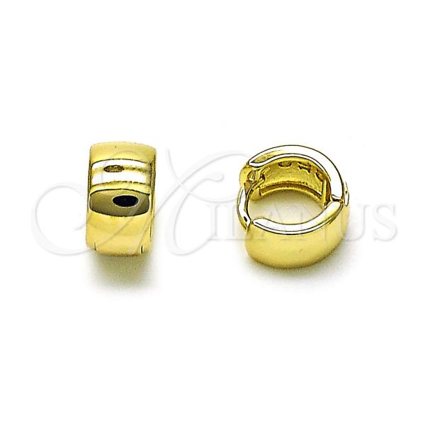 Oro Laminado Huggie Hoop, Gold Filled Style Polished, Golden Finish, 02.213.0704.10