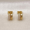 Oro Laminado Stud Earring, Gold Filled Style with Ivory Pearl, Polished, Golden Finish, 02.379.0089