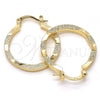 Oro Laminado Small Hoop, Gold Filled Style Matte Finish, Golden Finish, 02.170.0204.25