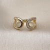 Oro Laminado Multi Stone Ring, Gold Filled Style Baguette Design, with White Cubic Zirconia, Polished, Golden Finish, 01.266.0063