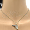 Oro Laminado Fancy Pendant, Gold Filled Style Diamond Cutting Finish, Golden Finish, 5.183.040