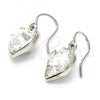 Rhodium Plated Dangle Earring, Heart Design, with Crystal Swarovski Crystals, Polished, Rhodium Finish, 02.239.0003.8