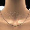 Oro Laminado Basic Necklace, Gold Filled Style Curb Design, Polished, Golden Finish, 5.233.033.18