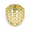 Oro Laminado Elegant Ring, Gold Filled Style Polished, Golden Finish, 01.233.0011.07 (Size 7)